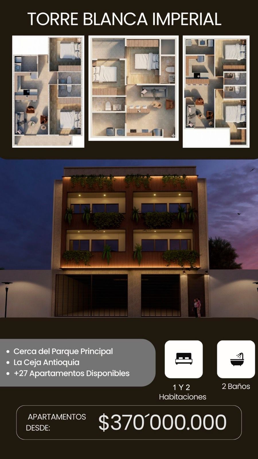 Proyecto residencial Blanca Imperial en construcción — Constructora MC, La Ceja, Antioquia